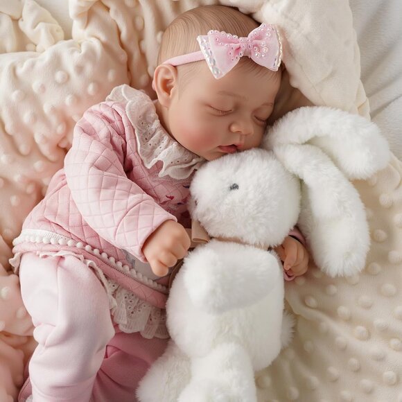 🆕17inch Full Body Vinyl Newborn Baby Dolls Poseable Limbs Sweet Smile Doll Girl - Picture 6 of 9